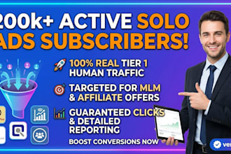promote affiliate link via solo ads campaign for MLM leads