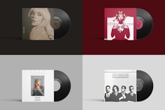 design an emotive album cover with typhography and photography