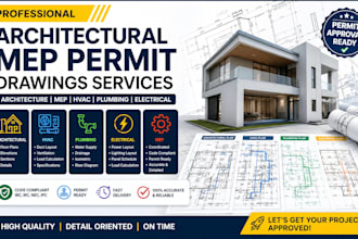 do architecture, mep, hvac, plumbing, electrical permit drawings