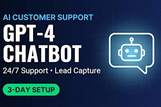 build a gpt 4 ai customer support chatbot for your website or business