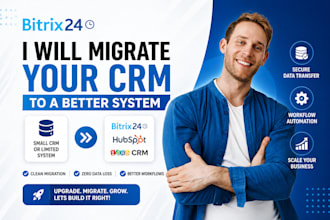 migrate bitrix24 CRM data to hubspot, clio crm to zoho no data loss upgrade CRM