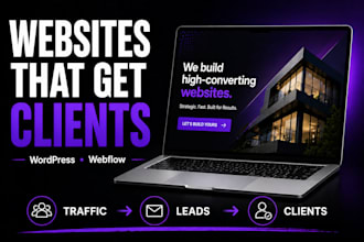 design wordpress or webflow website for business that converts