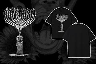 draw a custom underground punk or metal logo by hand