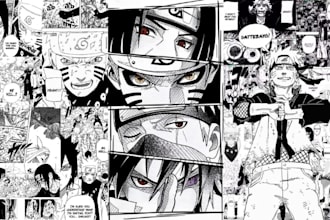 draw anime, manga, comic book illustration or webtoon cover