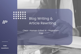 write or rewrite clear blog articles with human edited ai