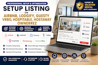setup listing on airbnb lodgify guesty vrbo hospitable hostaway ownerrez