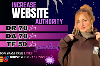 build authority SEO backlinks with strong da DR tf score