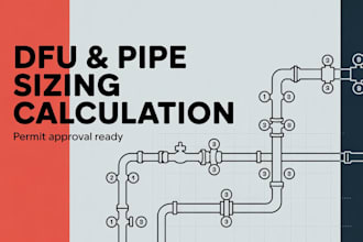 plumbing fixture unit dfu and pipe sizing calculations for permit approval USA