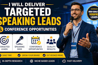 generate public speaking leads and conference speaking gigs