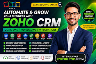 automate your business with zoho crm, zoho one, workflows and integrations