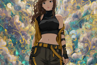 draw any sfw character in anime style
