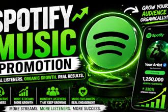 increase spotify streams, monthly listeners, spotify followers organically