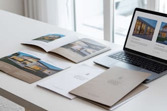 design a professional real estate brochure or property flyer