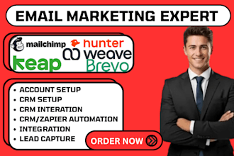 setup mailchimp brevo crm nimble jobber integration keap hunter automation weave