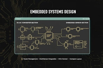 design pcb schematic layout for embedded systems dc dc converter and sensor pcb