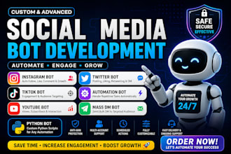 do social media automation for tiktok, twitter, instagram, youtube, fb automatio