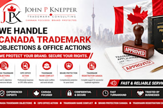 handle canada trademark objections, cipo office actions and name conflicts