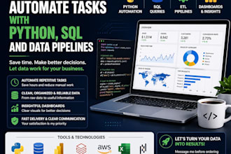 automate tasks with python, sql and data pipelines for your business