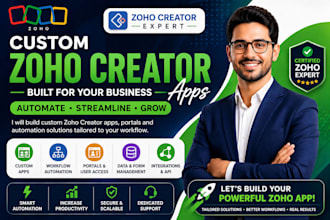 build custom zoho creator apps, portals and automate your business workflows