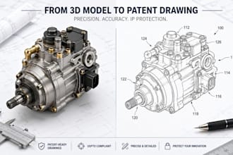 create uspto compliant patent drawings and technical illustration