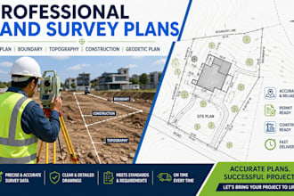 land survey plans site plan boundary construction, topography geodetic plan
