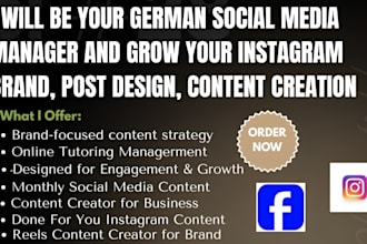 be your german social media manager and grow your instagram brand, post design