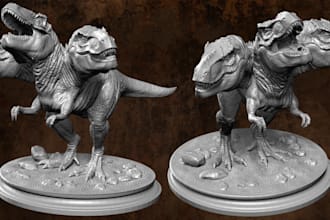 sculpt 3d miniature, creatures, tabletop, 3d printable figure stl 3mf, 3d bjd