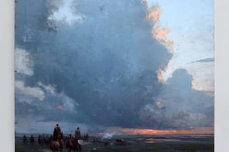 paint a real oil painting on canvas