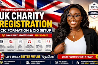register your UK charity with the charity commission and set up your cic or cio
