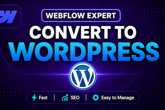 convert webflow to wordpress or migrate webflow website to wordpress