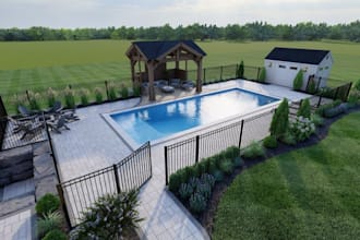 do backyard landscape design, 3d landscape design rendering, garden pool design