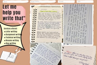 write anything with my beautiful handwritting