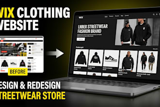 design wix clothing website redesign streetwear fashion clothing brand website