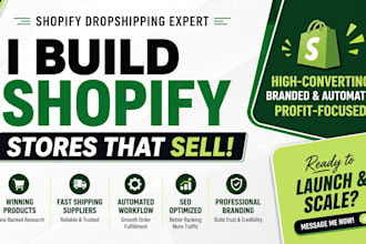 build shopify ecommerce droshipping store that converts sale and drives revenue