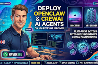 deploy openclaw and crewai ai agents on your vps or mac mini