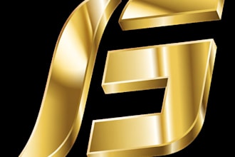 design a modern luxury 3d logo