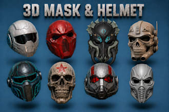 sculpt custom 3d mask 3d helmet 3d cosplay mask cosplay armor mask stl for print