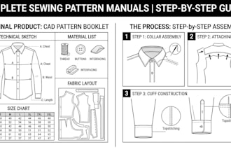 create professional illustrated sewing instructions and PDF pattern booklet