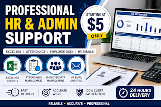 provide professional HR admin support, excel mis and employee data management ai