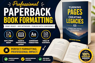 professional book formatting for paperback and ebook