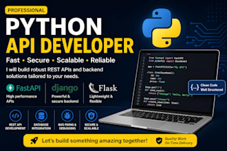 build rest API using fastapi, flask or django in python