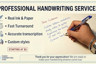 write anything in beautiful and neat handwriting