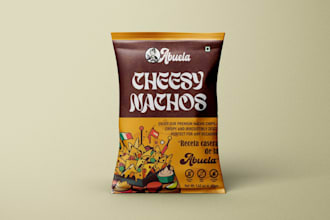 make a print ready pouch design for your brand