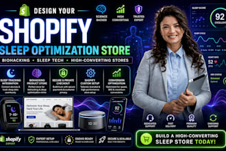 design your shopify sleep optimization and biohacking store