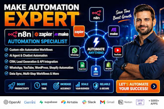 make automation expert n8n automation specialist zapier automation specialist