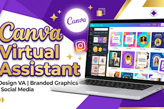 business virtual assistant canva graphic design social media manage design va