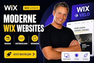 design or develop  modern wix business website, wix velo or redesign blog