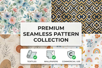 design seamless vector patterns for your textiles, packaging and products