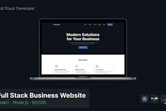 build a full business website with react, node, and mysql