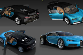 make low poly car model 3d low poly model for  roblox car game vehicle props